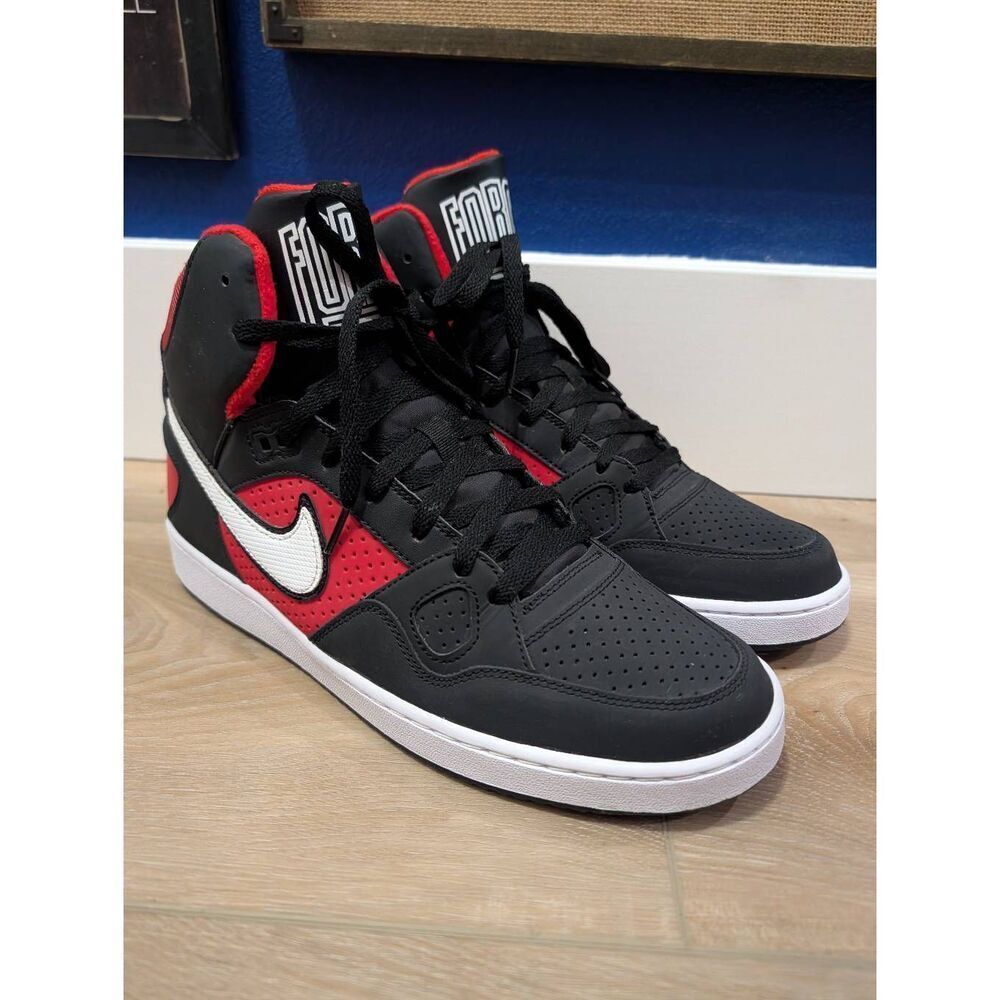Nike Son Of Force Mid Men's 11 Black Red White Bred EUC